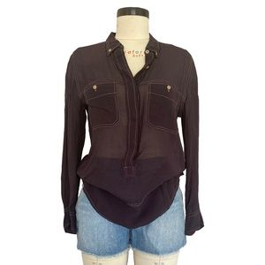 Isabel Marant Contrast Stitching Top